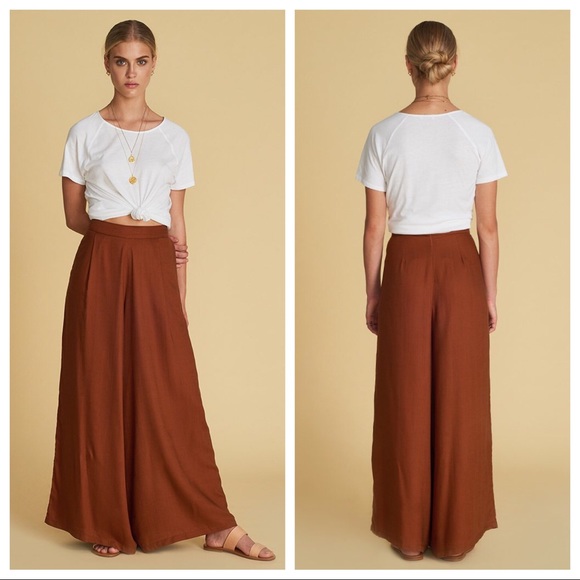 Nordstrom Pants - 🐚 euc | sancia | linen blend wide leg pants